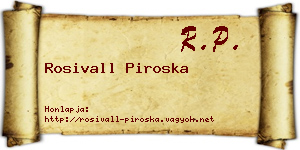 Rosivall Piroska névjegykártya